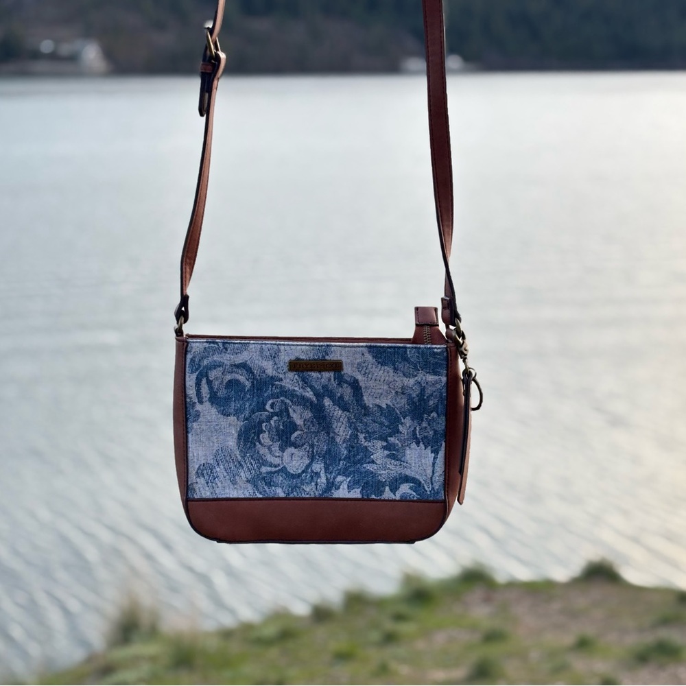 Blue and Brown Frye and Co Women's Bag